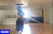 belly dancer-hot arabic girl in black awesome-