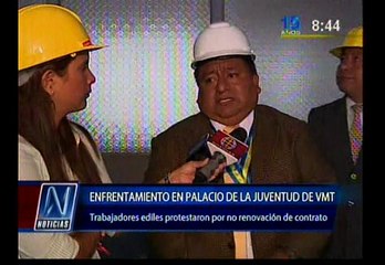 Protesta en Villa María del Triunfo terminó con enfrentamientos