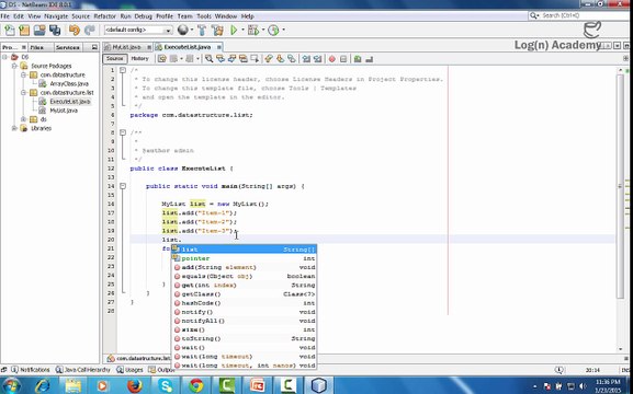 4. Data Structure and Implementation - Adding Element to List Data Structure Part-II