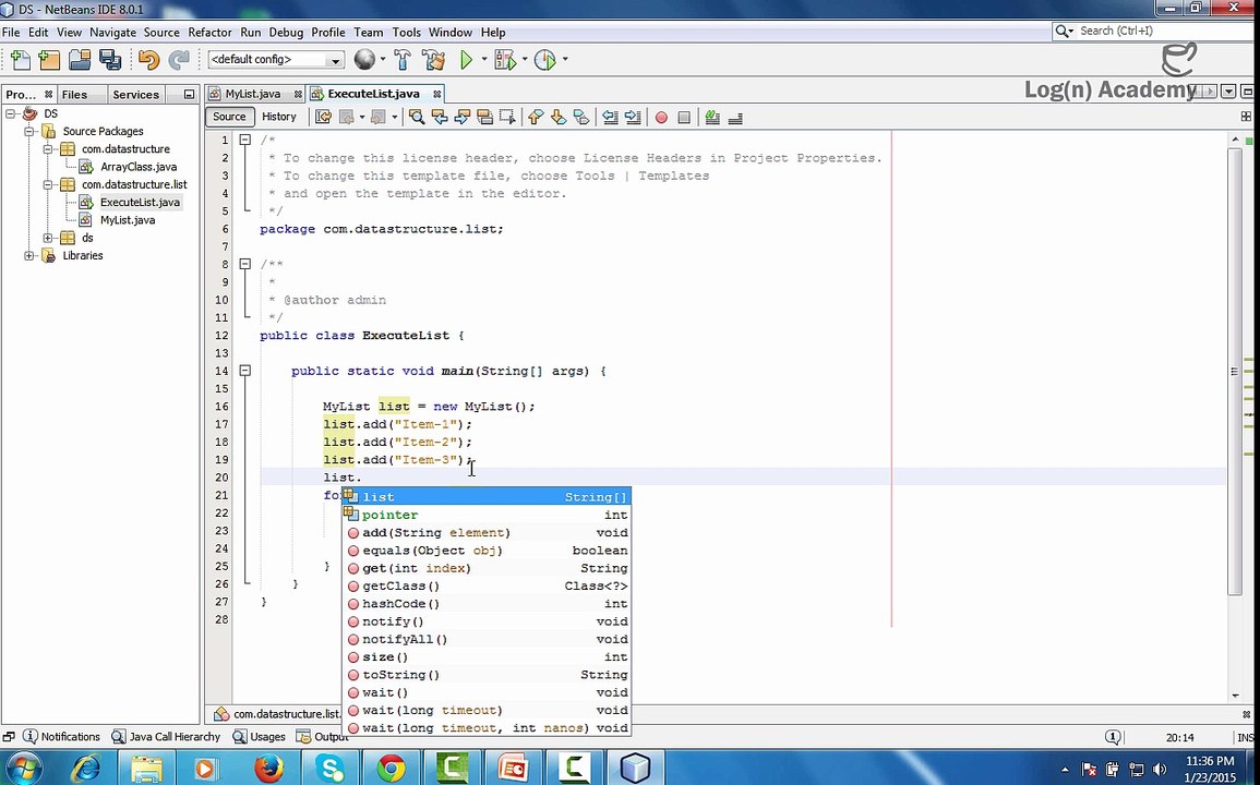 4. Data Structure and Implementation - Adding Element to List Data Structure Part-II