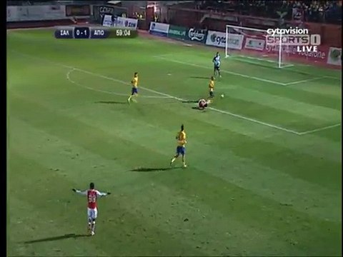 Νέα Σαλαμίνα-ΑΠΟΕΛ Το φάουλ που διαμαρτύρεται η Σαλαμίνα 60'