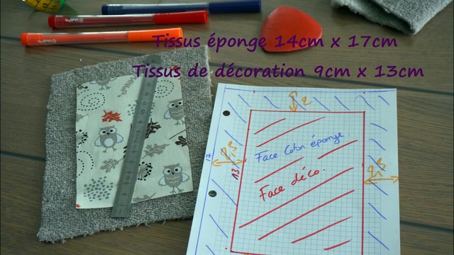 Tuto Réaliser une lingette lavable pour bébé sans couture apparente et tissus éponge rabattu sur le dessus