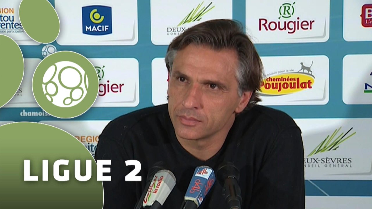 Conférence de presse Chamois Niortais - US Créteil-Lusitanos (1-3) : Régis BROUARD (NIORT) - Thierry FROGER (USCL) - 2014/2015