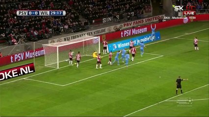 Robert Braber 0:1 | PSV Eindhoven - Willem II 31.01.2015 HD