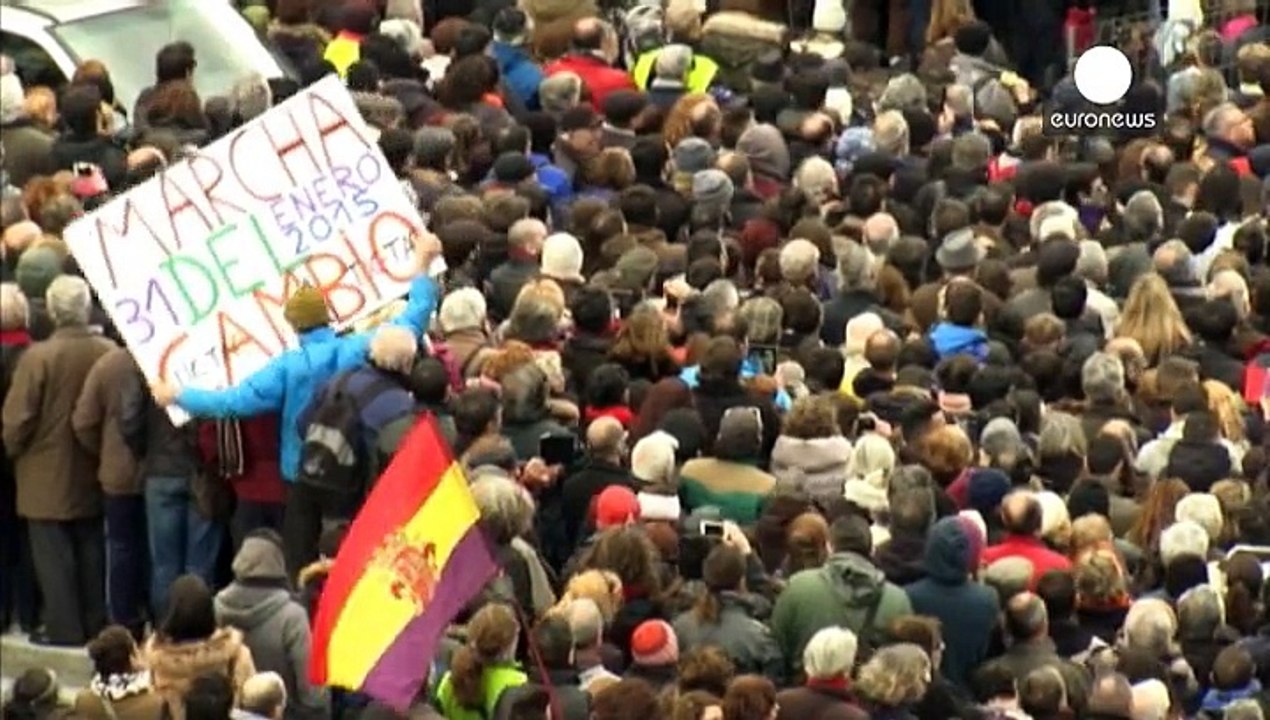 Podemos'tan Madrid'de dev miting