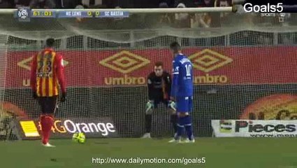 Boudebouz R Penalty Goal Lens 0 - 1 Bastia Ligue 1 31-1-2015