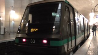 MP89 : Arrivée à la station Cité sur la ligne 4 du métro parisien