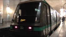 MP89 : Arrivée à la station Cité sur la ligne 4 du métro parisien