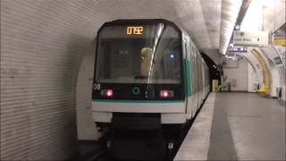 MF88 : Départ de la station Buttes Chaumont sur la ligne 7bis du métro parisien