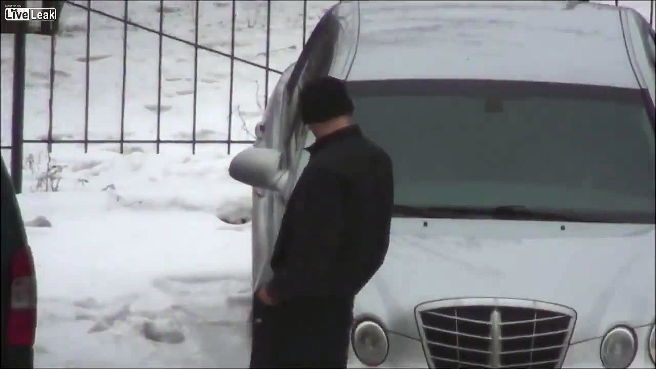 Man fights with a very strong enemy