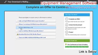 Equipment Management Software Cracked - Legit Download [2015]