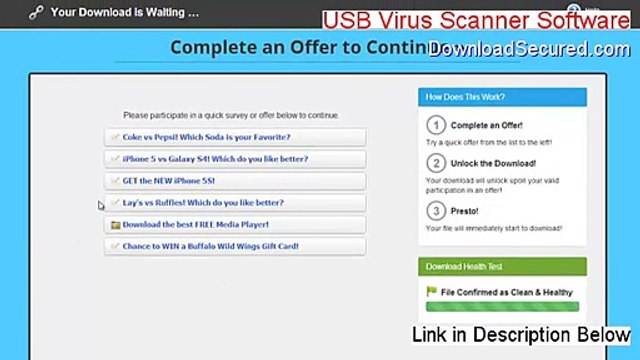 USB Virus Scanner Software Full Download [Instant Download]