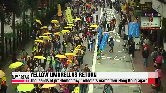 Thousands of pro-democracy protesters march again through Hong Kong
