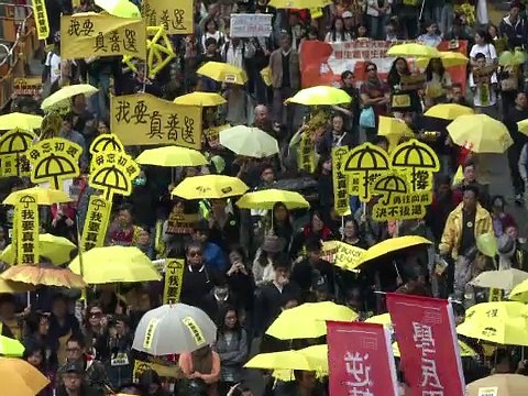 Los paraguas amarillos vuelven a Hong-Kong
