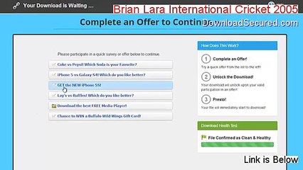Brian Lara International Cricket 2005 Cracked - Download Here
