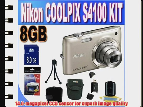 COOLPIX S4100 14 MP Digital Camera with 5x NIKKOR Wide-Angle Optical Zoom Lens and 3-Inch Touch-Panel