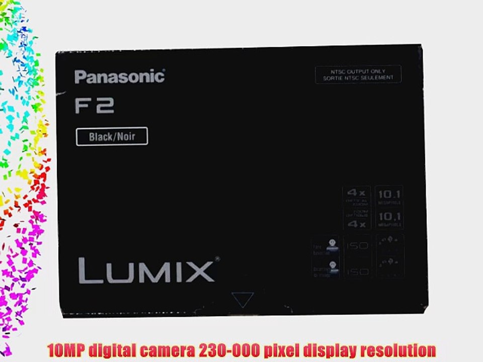 Panasonic DMC-F2K Lumix 10.1MP Digital Camera with 4x Optical Zoom (Black)
