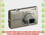 Nikon COOLPIX S6200 16 MP Digital Camera with 10x Optical Zoom NIKKOR ED Glass Lens and HD