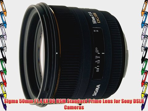 Sigma 50mm F1.4 EX DG HSM Standard Prime Lens for Sony DSLR Cameras