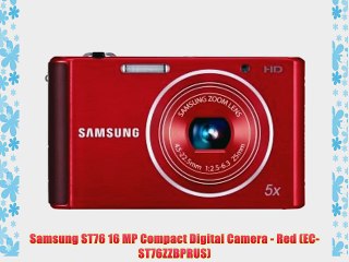 Samsung ST76 16 MP Compact Digital Camera - Red (EC-ST76ZZBPRUS)