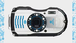 Pentax Optio WG-3 16MP Waterproof Digital Camera with 3-Inch LCD Screen (White/Blue)