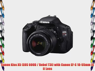 Canon Kiss X5 (EOS 600D / Rebel T3i) with Canon EF-S 18-55mm IS II Lens