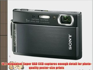 Sony Cybershot DSCT300/B 10.1MP Digital Camera with 5x Optical Zoom with Super Steady Shot