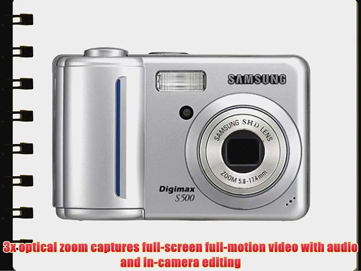 Samsung Digimax S500 5.1MP Digital Camera with 3x Optical Zoom (Silver) -  video Dailymotion