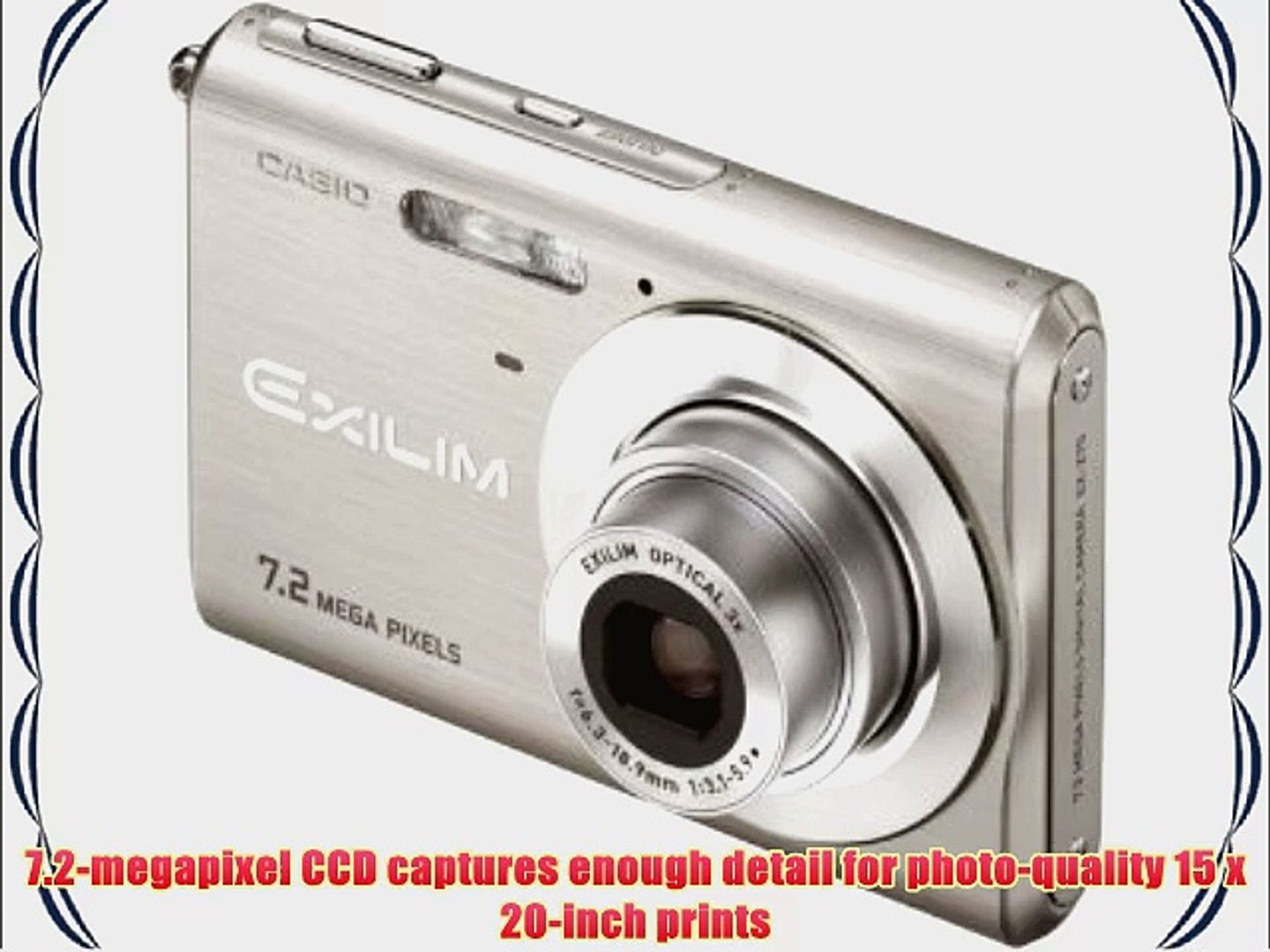 Casio Exilim EX-Z70 7.2MP Digital Camera with 3x Anti Shake Optical Zoom  (Silver) - video Dailymotion