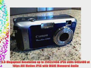 Canon PowerShot A460 5-Megapixel Digital Camera - Blue
