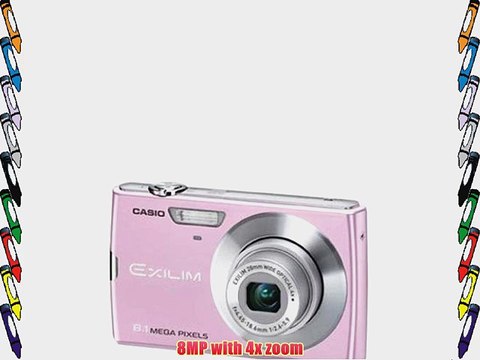 Casio Exilim EX-Z150PK 8MP Digital Camera - Pink 3-Inch LCD Screen with Wide Angle Lens