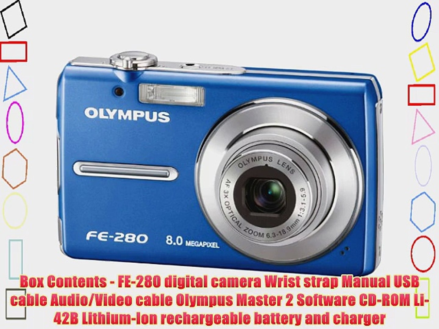 Olympus Stylus FE-280 8MP Digital Camera with Dual Image Stabilized 3x  Optical Zoom (Blue) - video Dailymotion