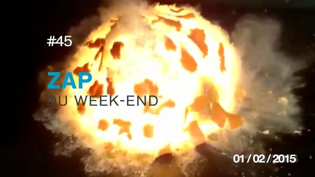 ZAP DU WEEK-END #45 : Policière folle / Motard ninja / Avion + Feux d'artifices / Thierry Omeyer, la muraille