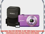 Sony Cyber-Shot DSC-WX70BDL 16.2MP CMOS Digital Camera with 4 GB Memory Card and Case (Violet)