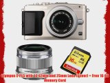 Olympus E-PL5 with 14-42mm and 25mm Lens (Silver)   Free 16 GB Memory Card