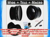 58mm Digital Pro Essential Lens Kit Includes 2x Telephoto Lens   0.45x HD Wide Angle Lens w/Macro