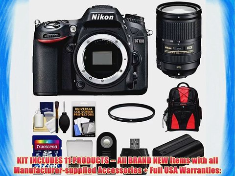 Nikon D7100 Digital SLR Camera Body with 18-300mm VR Lens 32GB Card Backpack Battery
