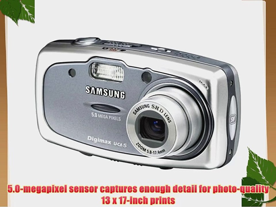 Samsung Digimax U-CA5 5MP Digital Camera with 3x Optical Zoom (Grey)