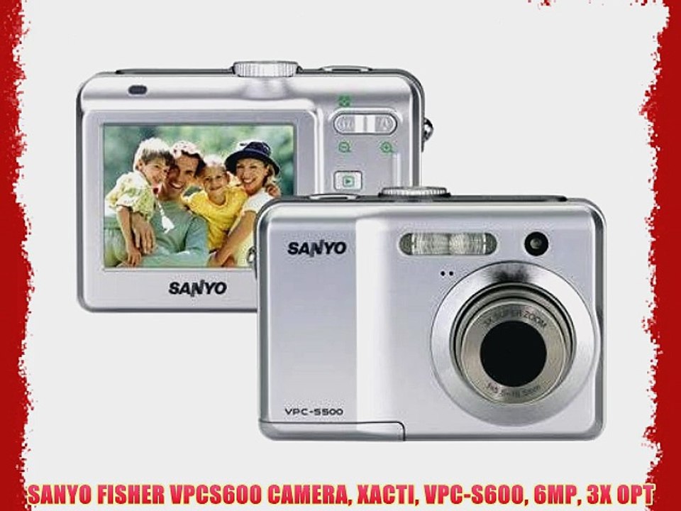SANYO FISHER VPCS600 CAMERA XACTI VPC-S600 6MP 3X OPT