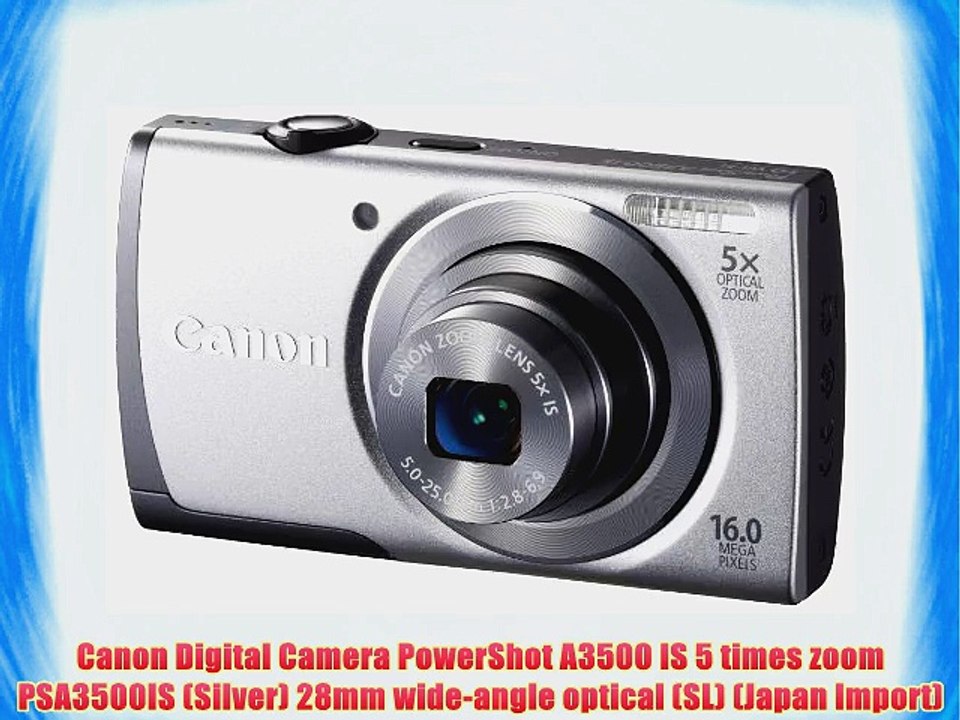Canon Digital Camera PowerShot A3500 IS 5 times zoom PSA3500IS (Silver) 28mm wide-angle optical