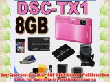 Sony Cyber-shot DSC-TX1/P 10MP Exmor R CMOS Digital Camera w/4x Optical Zoom (Pink) 8GB BigVALUEInc