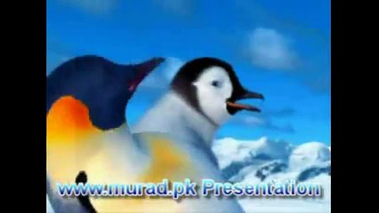 Funny Punjabi Penguins A Penguin Mehbooba Singing wey mein uddi uddi jaavan Cartoon Animation