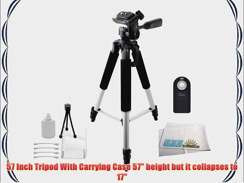 Wireless Remote Control 57 Tripod For The Nikon D3000 D3200 D3300 D5000 D5100 D5200 D5300