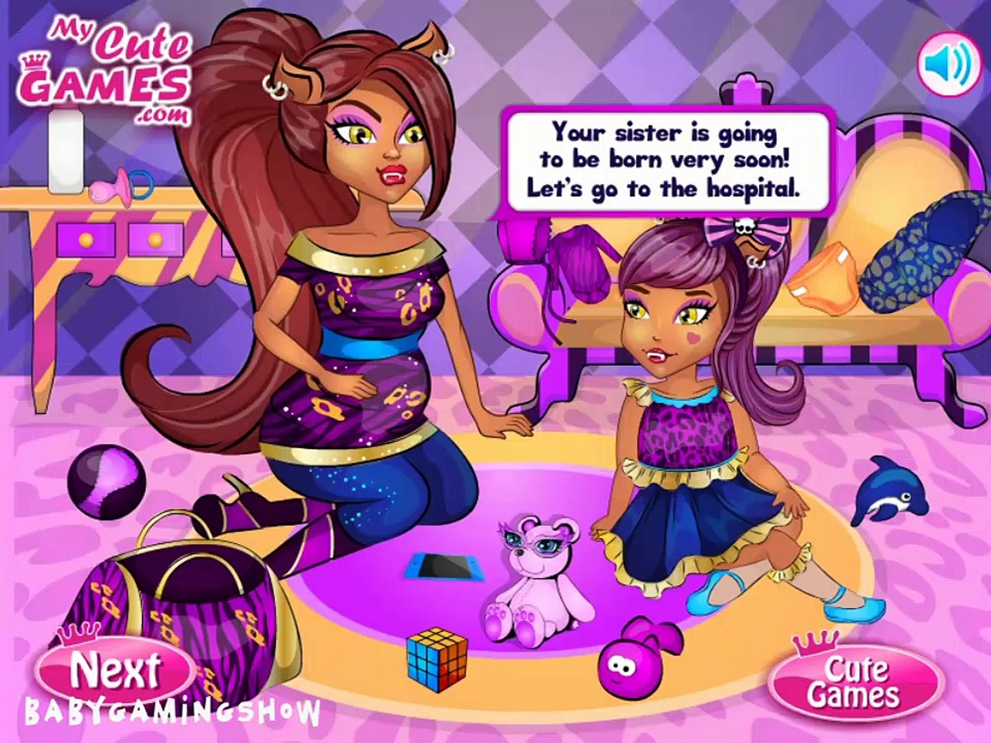 monster high baby games