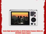 Casio High Speed Exilim Ex-ZR700 Digital Camera White EX-ZR700WE Japan Import