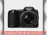 Nikon COOLPIX 26402B L820 16 MP CMOS Digital Camera with 30x Zoom Lens and Full HD 1080p Video