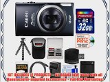 Canon PowerShot Elph 340 HS Wi-Fi Digital Camera (Black) with 32GB Card   Case   Battery/Charger