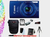 Canon PowerShot ELPH 150 IS Digital Camera (Blue)   16GB Memory Card   Standard Medium Digital