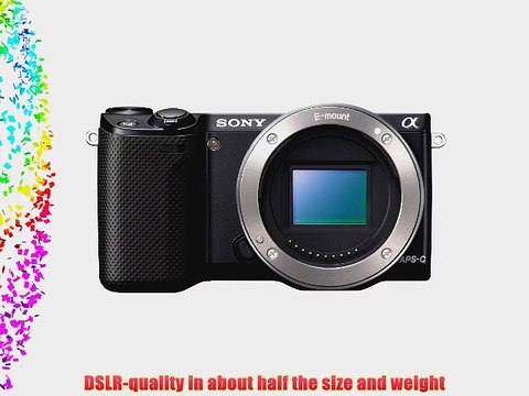 Sony NEX-5R/B 16.1 MP Compact Interchangeable Lens Digital Camera with 3-Inch LCD - Body Only