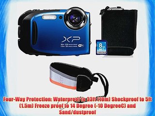 Fujifilm Finepix XP70 16 MP 5X Full HD WiFi Digital Camera with Camera Case Flat Strap and